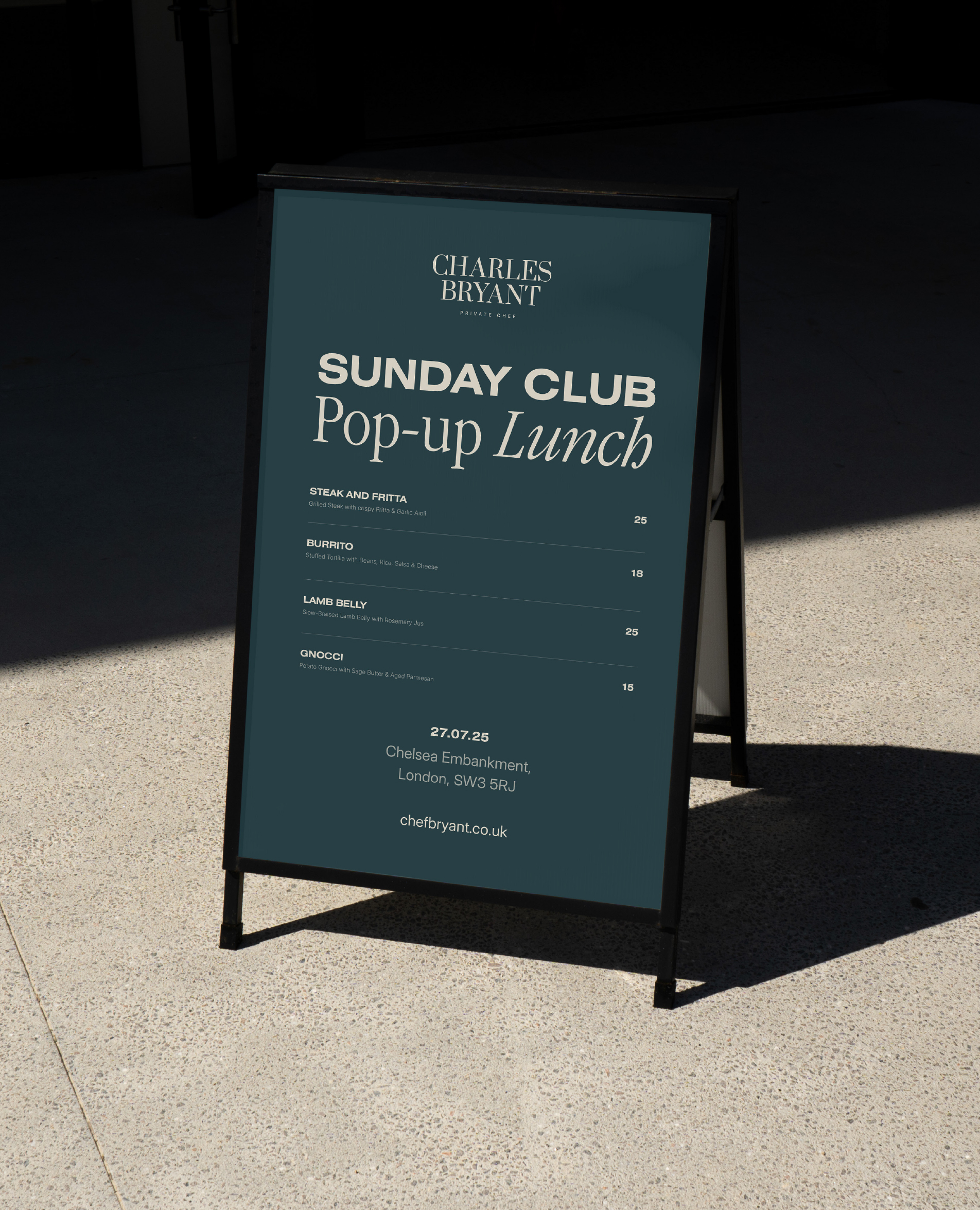 Preview of branding on signage